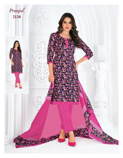 Priyanka Vol 21 By Pranjul Pure Cotton Printed Readymade Dress
